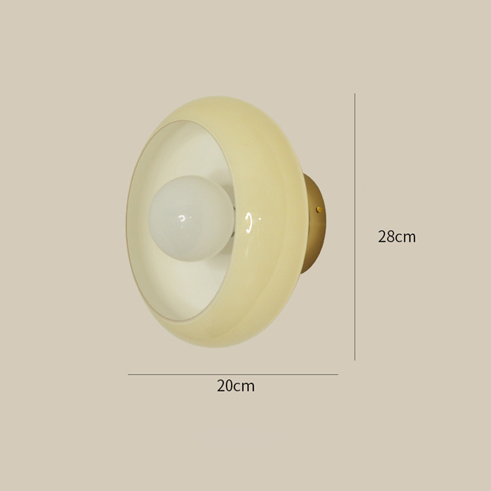 Mid-Century Modern Glass Wall Lamp Bedside Sconce