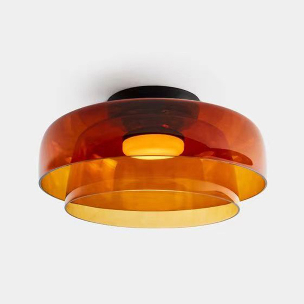 Nordic Designer Corridor Ceiling Light Retro Bedroom Glass Hanging Lamp