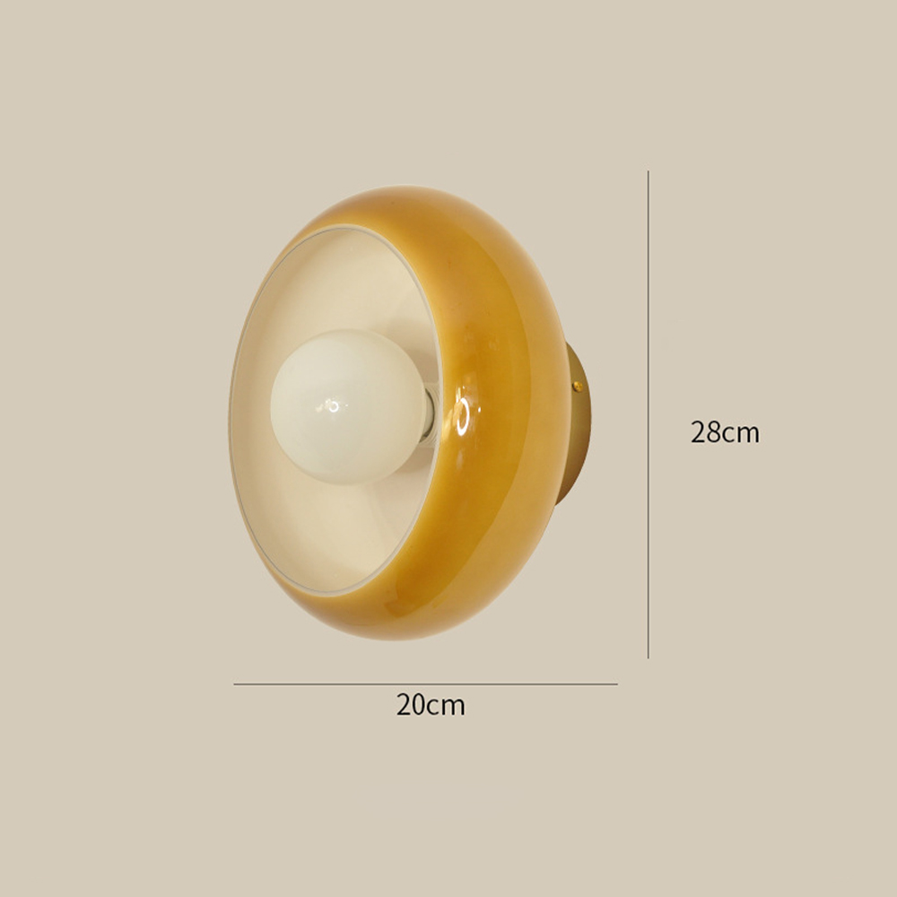 Mid-Century Modern Glass Wall Lamp Bedside Sconce