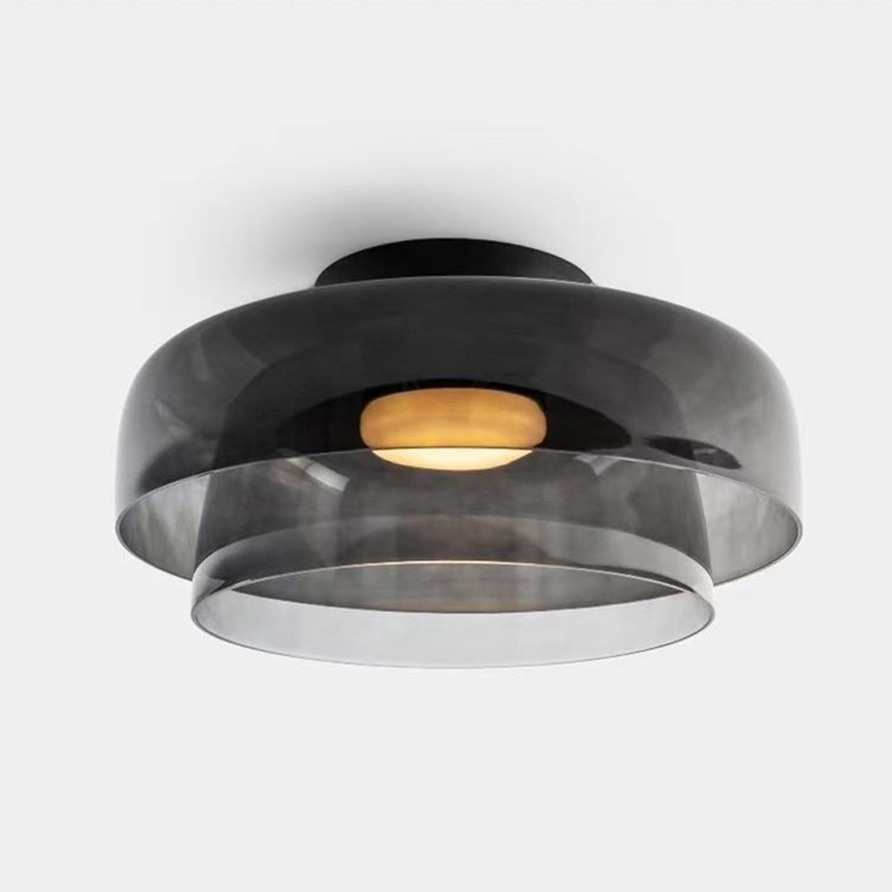 Nordic Designer Corridor Ceiling Light Retro Bedroom Glass Hanging Lamp
