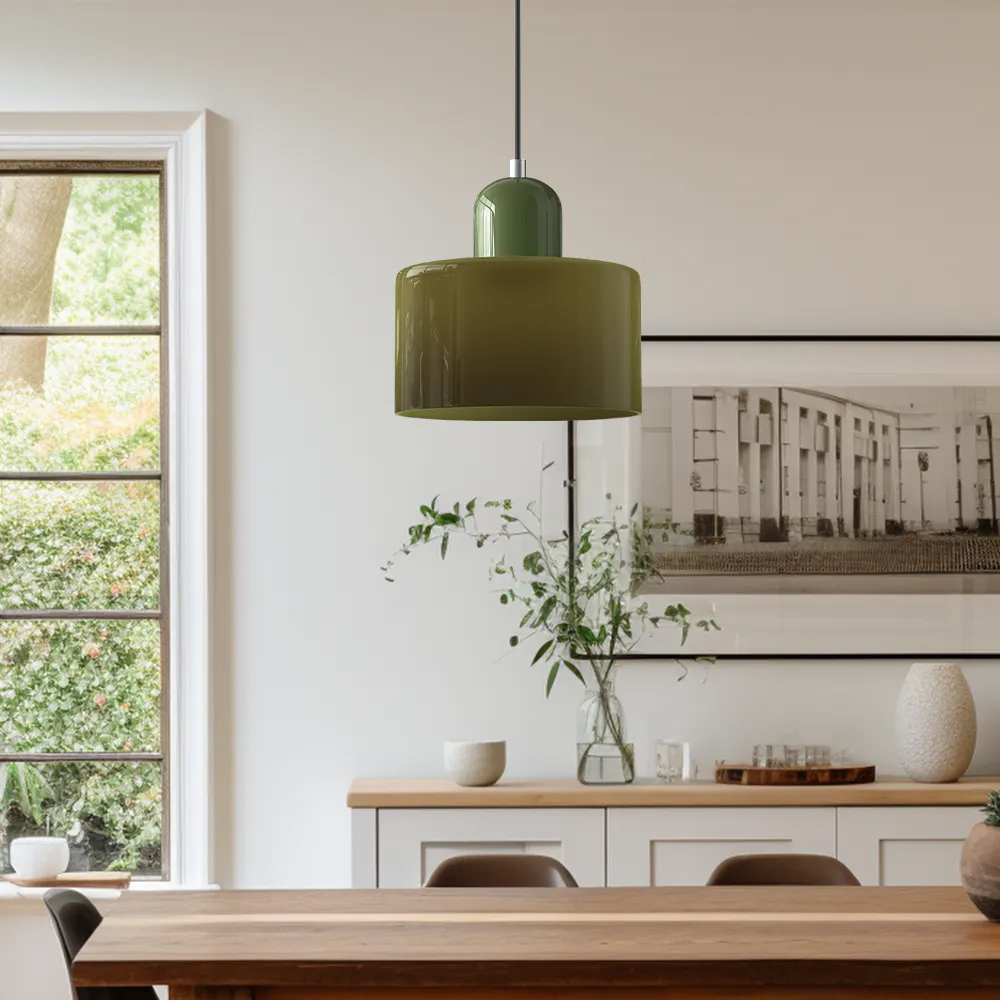 Bauhaus Small Glass Pendant Light For Dining Room and Bedroom