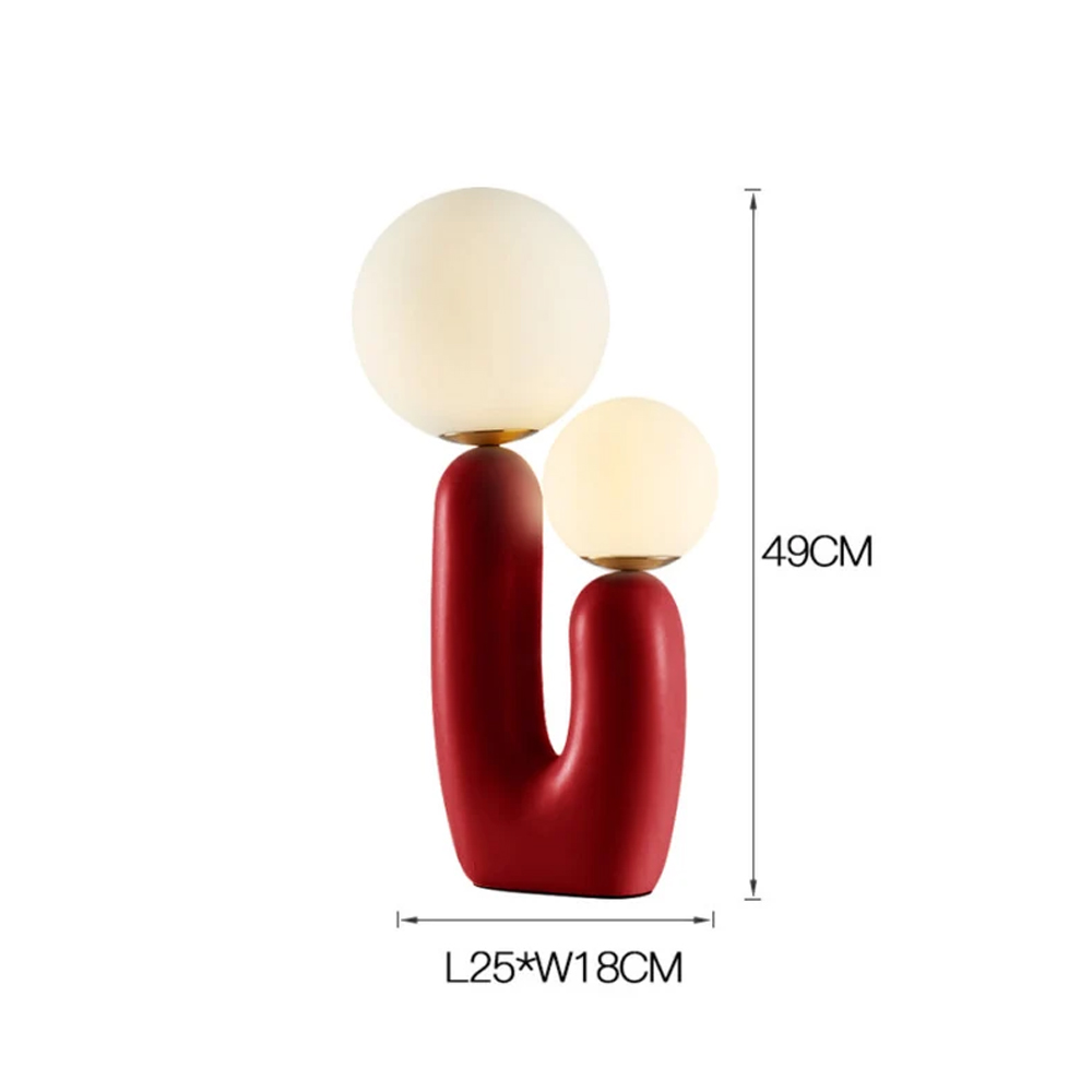 Double-headed Resin Table Lamp Bedside Red Light