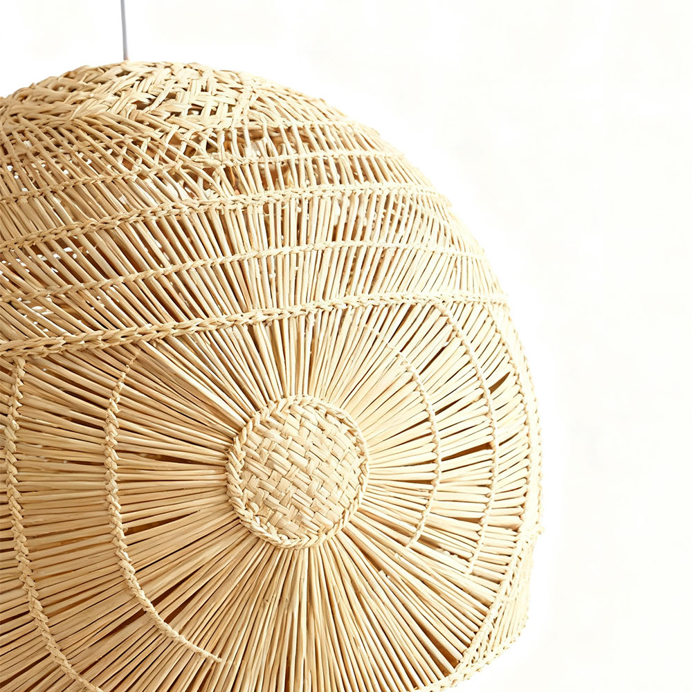 Bohemian Style Dome Rattan Chandelier