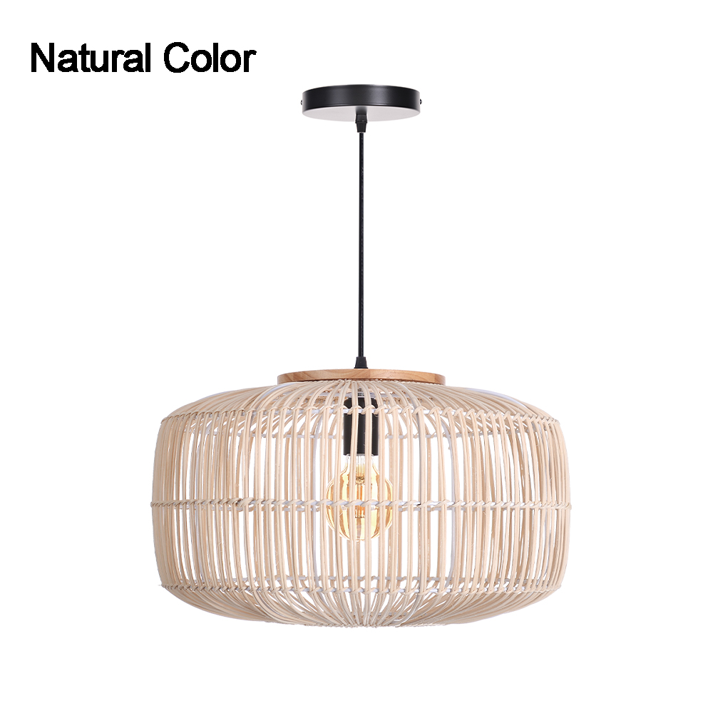 Wabi-sabi Style Retro Rattan Chandelier Japanese B&B Restaurant Hand-woven Pendant Lights