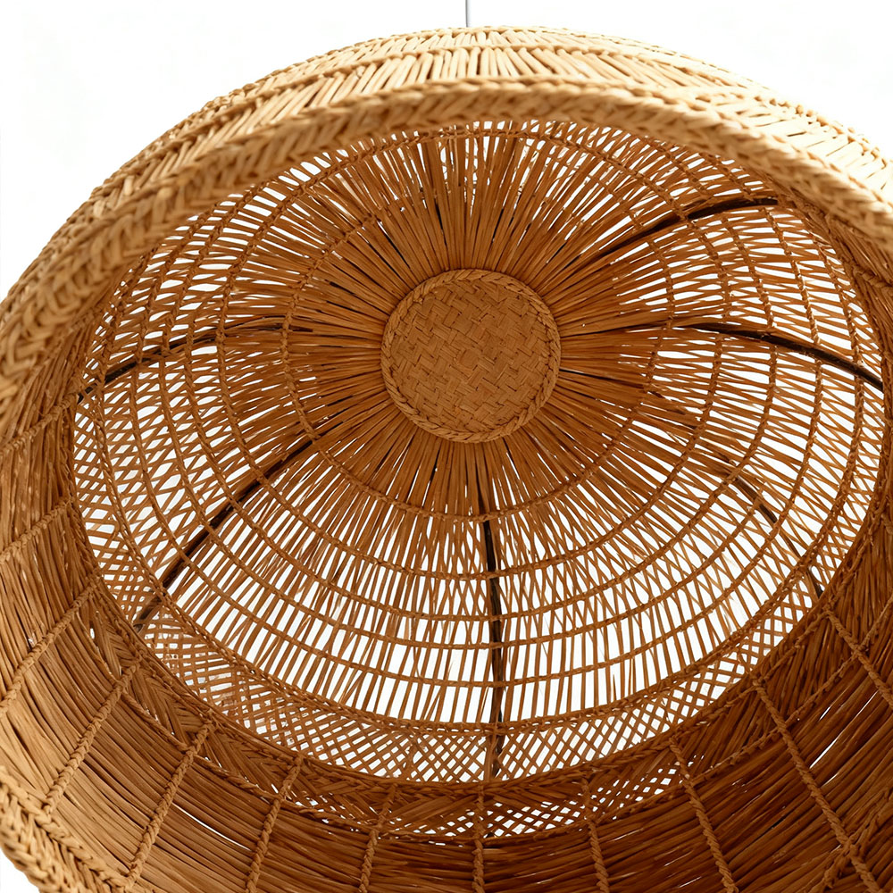Bohemian Style Dome Rattan Chandelier