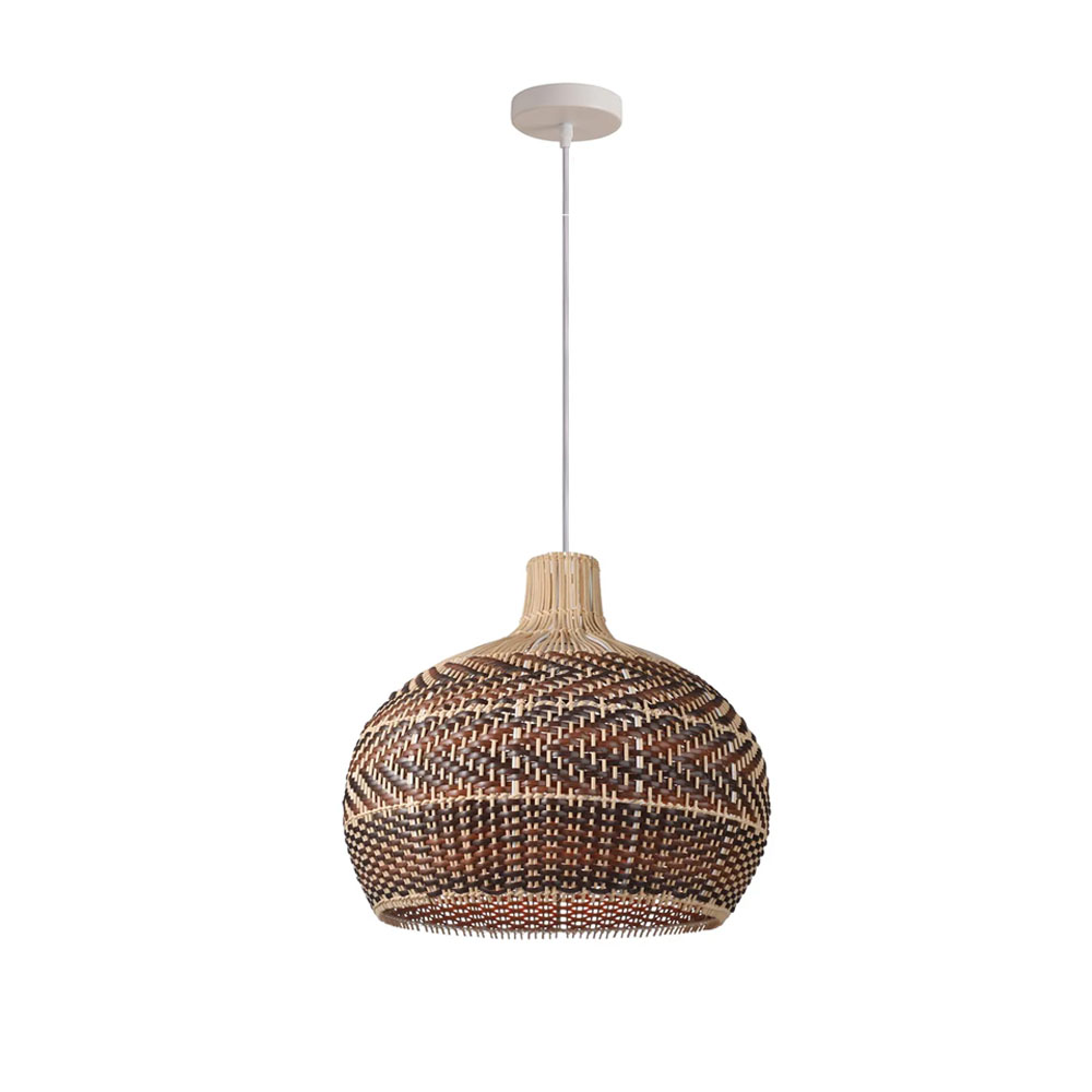 Modern Boho Woven Rattan Pendant Lighting Coastal Japandi Dining Room Kitchen Basket Light Fixture