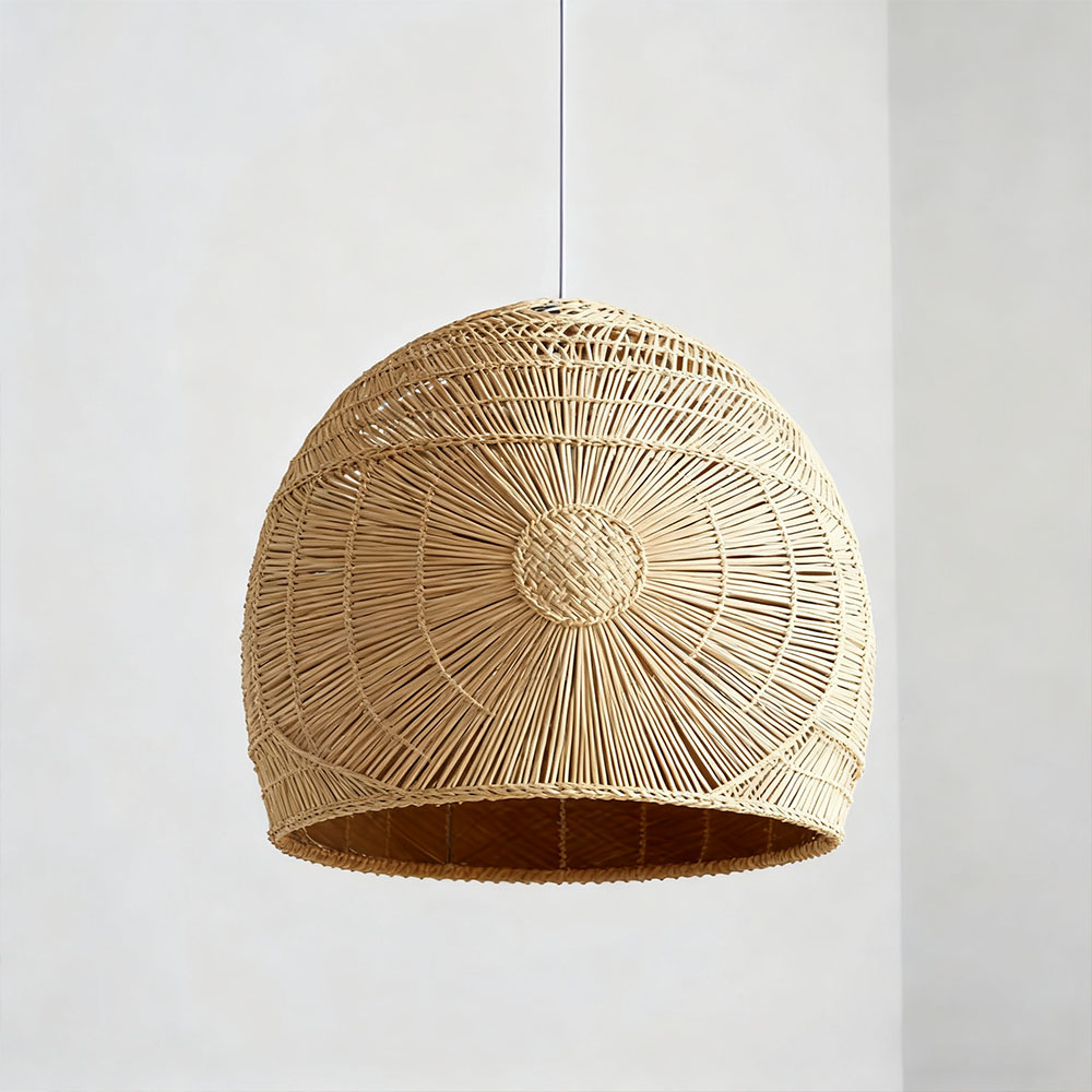 Bohemian Style Dome Rattan Chandelier