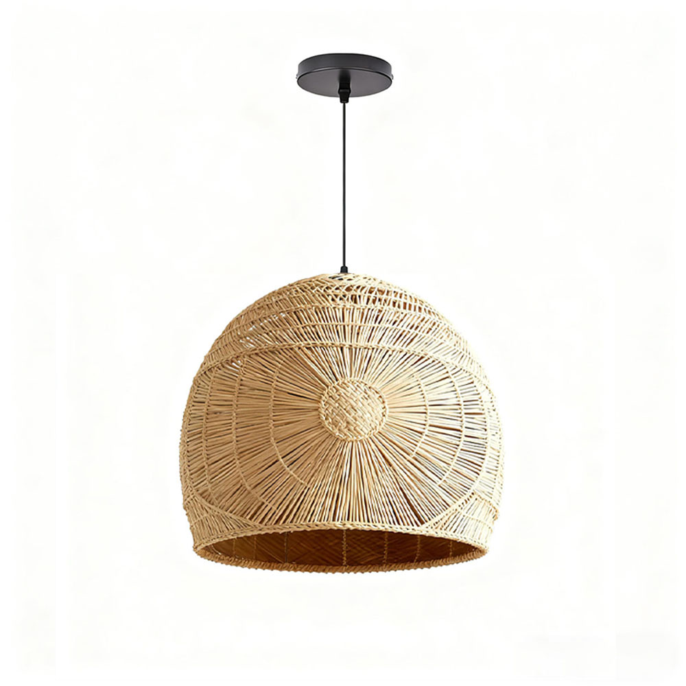 Bohemian Style Dome Rattan Chandelier