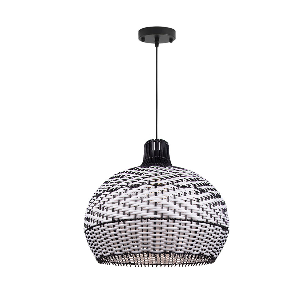 Modern Boho Woven Rattan Pendant Lighting Coastal Japandi Dining Room Kitchen Basket Light Fixture