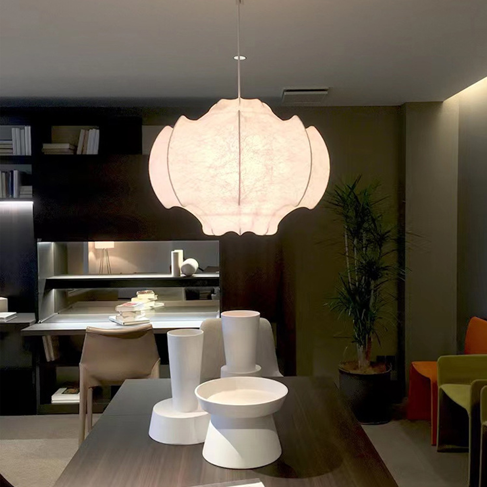Silk Chandelier Japanese retro wabi-sabi Bedroom Dining Room Pendant Light