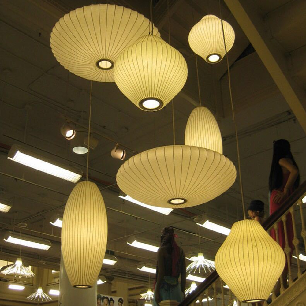 Nordic Italian Silk Chandelier Restaurant Fabric Chandelier Living Room Staircase Lights