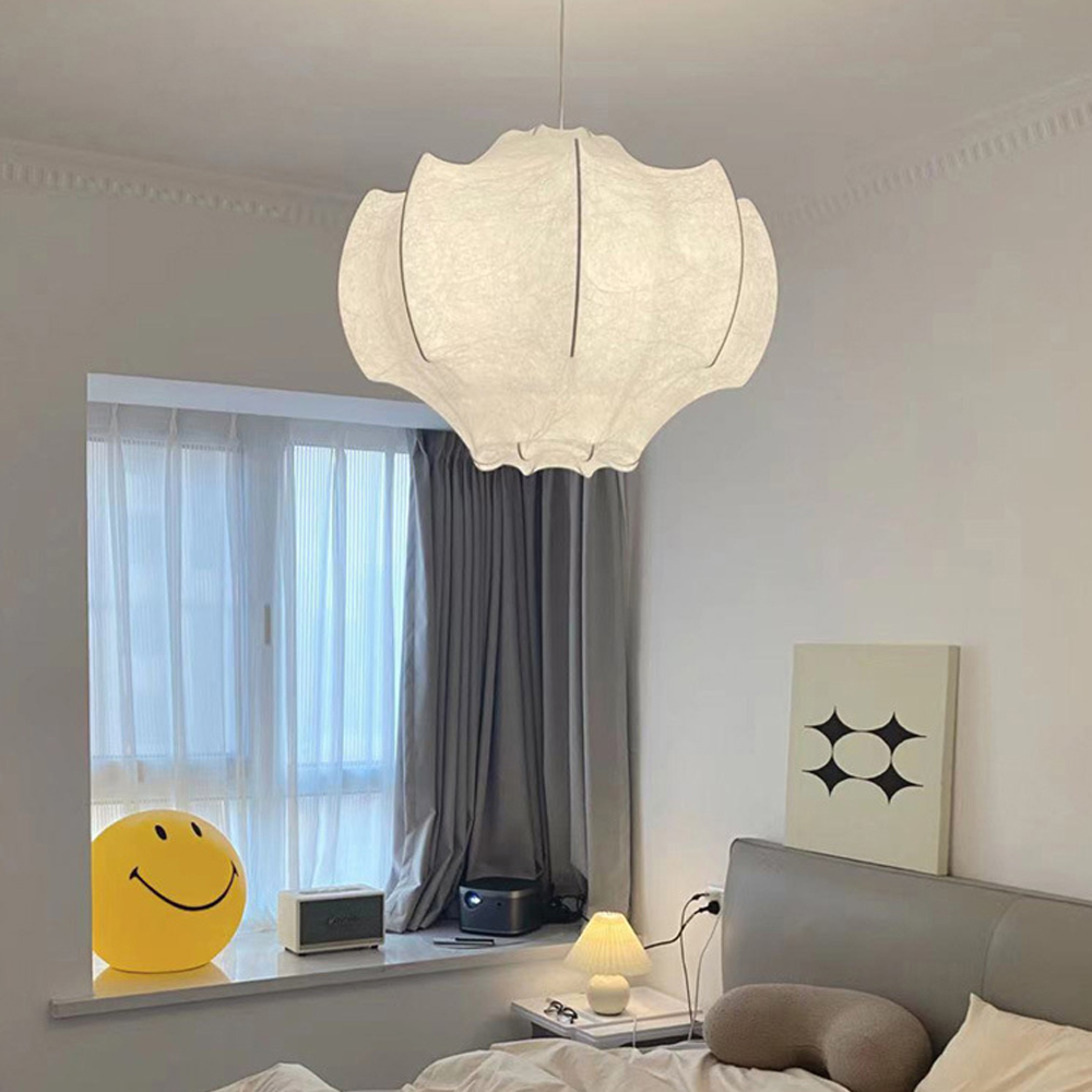 Silk Chandelier Japanese retro wabi-sabi Bedroom Dining Room Pendant Light