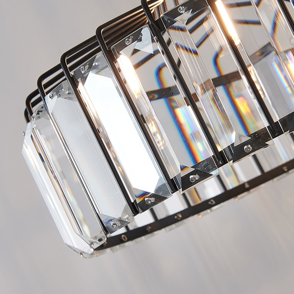 Simple Modern Crystal Chandelier Nordic Small Metal Pendant Light Restaurant Lamp