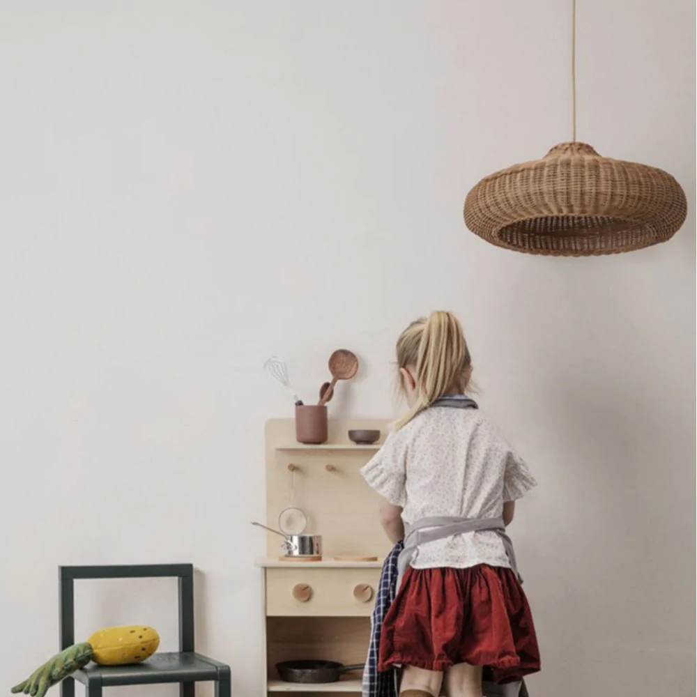 Nordic Rattan Handmade Pendant Lampshades for Kitchen Island
