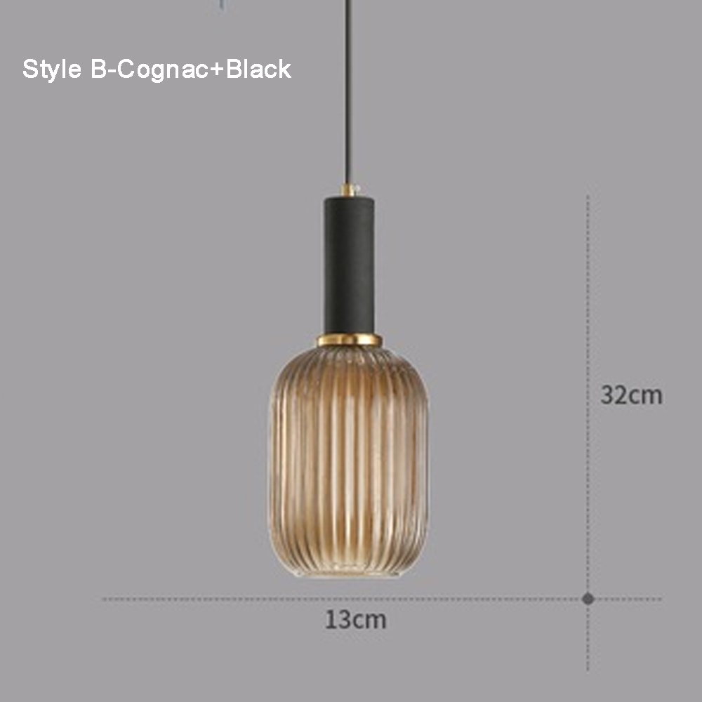 Dark Green Small Glass Pendant Light Kitchen Island Restaurant Retro Chandelier American Home Lighting