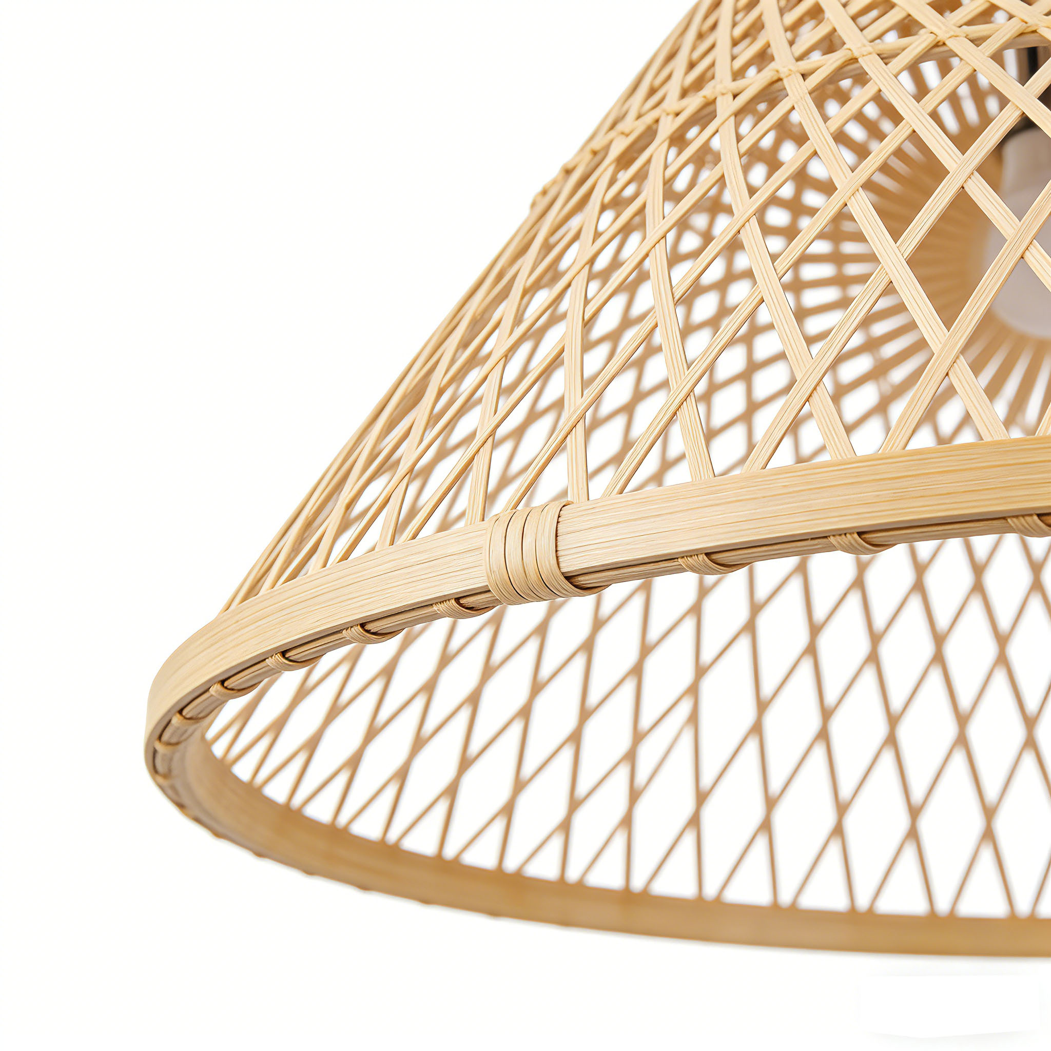 Artisan Bamboo Pendant Light - High-Definition Natural Finish
