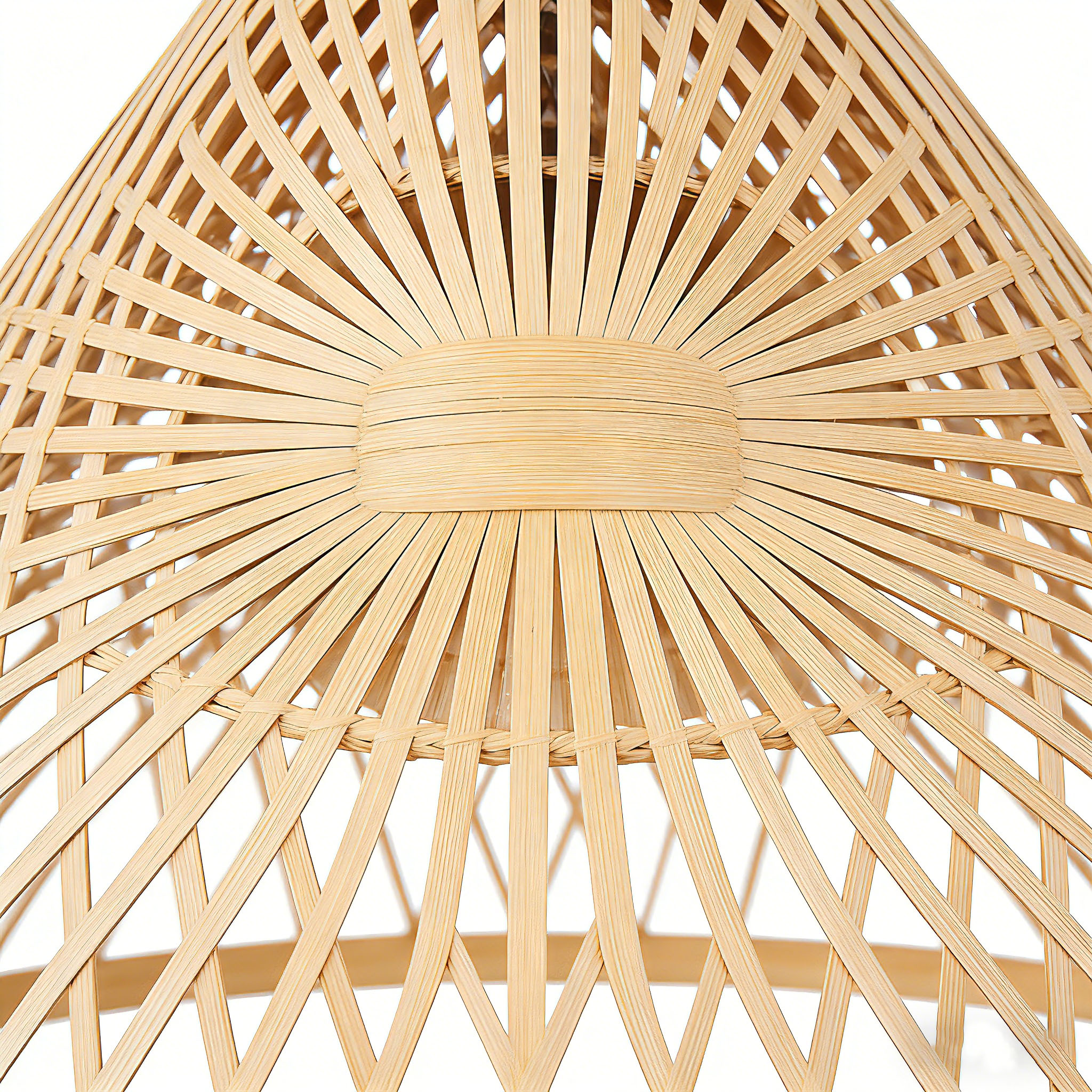 Artisan Bamboo Pendant Light - High-Definition Natural Finish