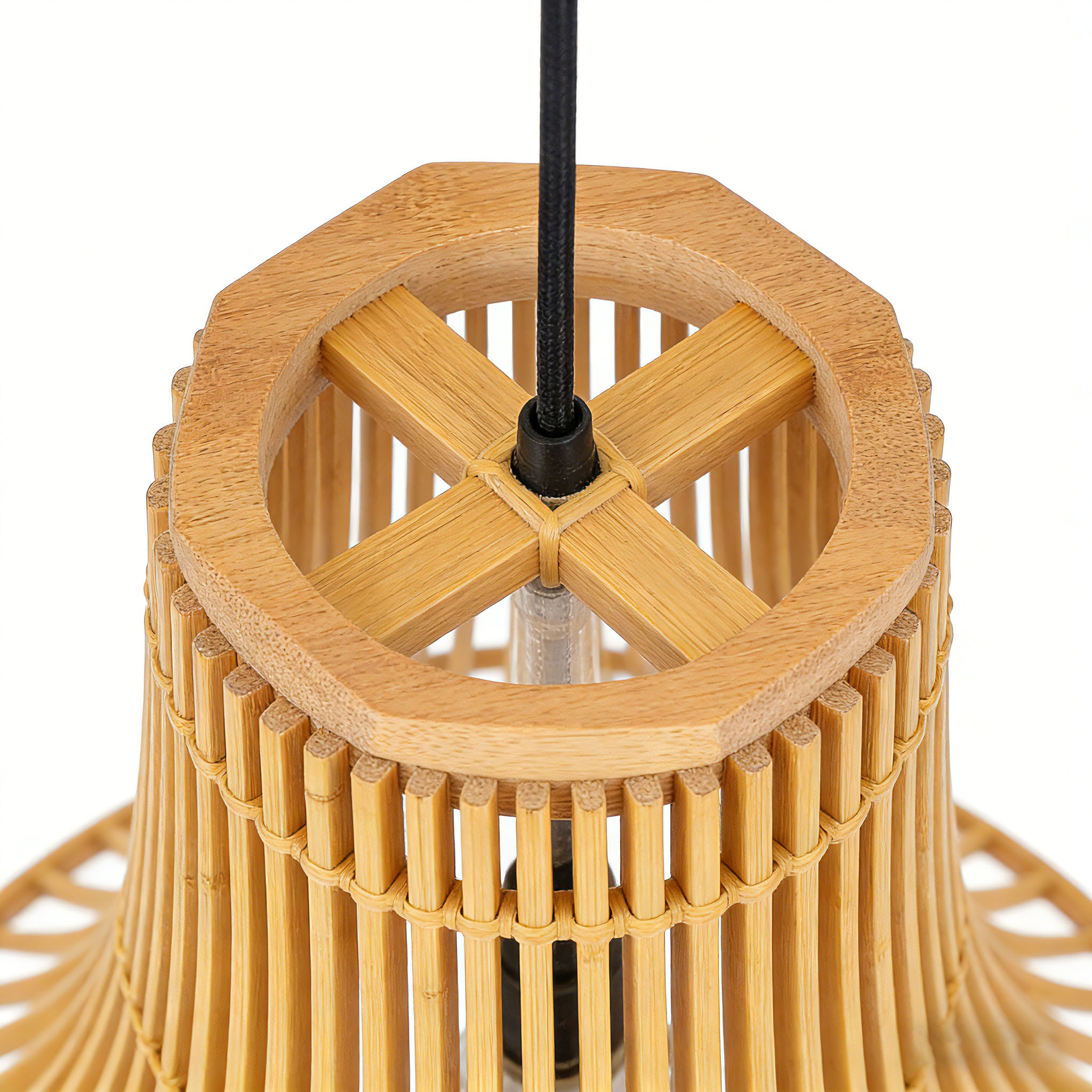 Bamboo Rattan Pendant Light Wabi-Sabi Natural Style