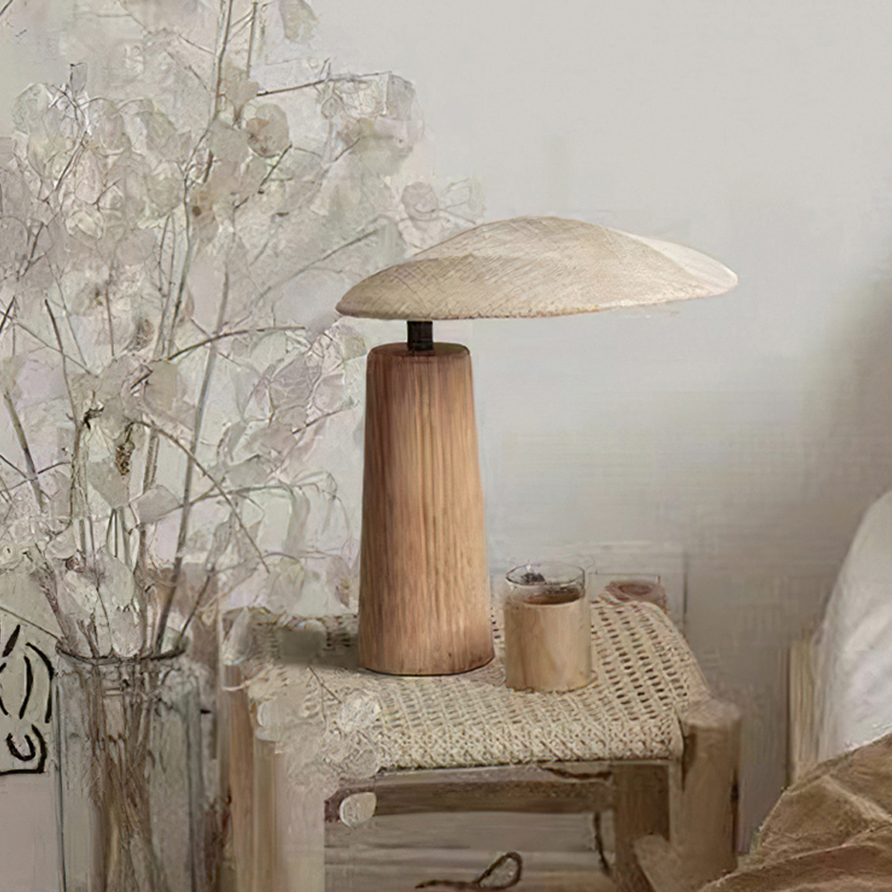 Wabi-sabi Retro LED Table Lamp Fabric Creative Atmosphere Desk Light