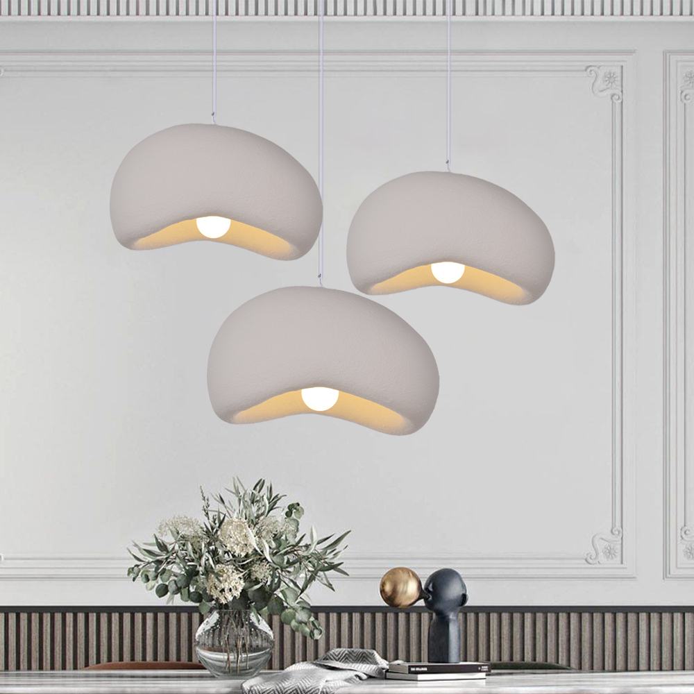Minimalist Resin Pendant Light Wabi-sabi Style Hanging Light for kitchen Dining Living Room