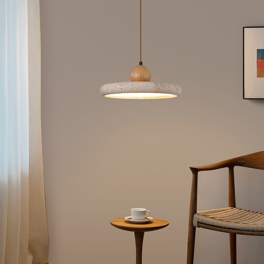 Travertine Dining Room Pendant Light Wabi-Sabi Aesthetic Bedroom Bedside Mini Lamp