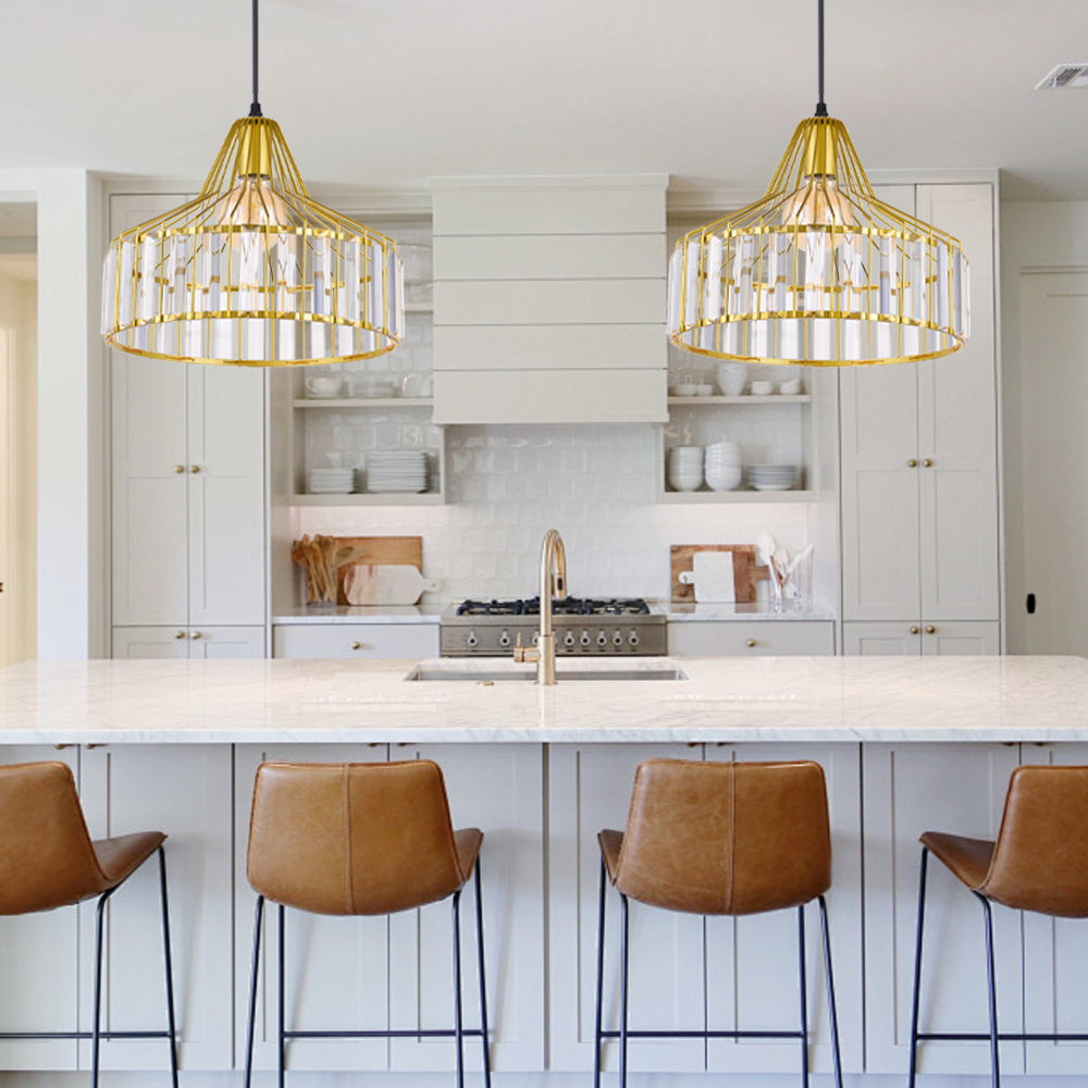 Elegant Black modern Glass Chandelier for Kitchen