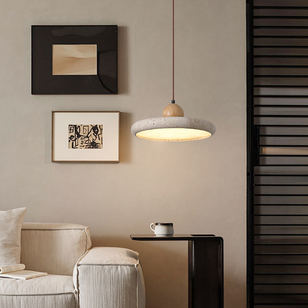 Travertine Dining Room Pendant Light Wabi-Sabi Aesthetic Bedroom Bedside Mini Lamp