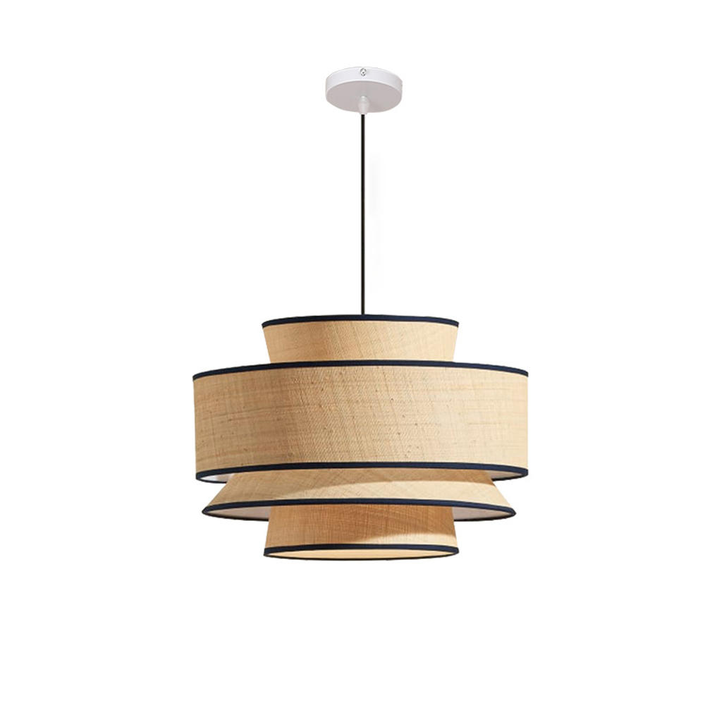 Japanese Multilayer Fabric Chandelier Creative Pendant Lampshade 
