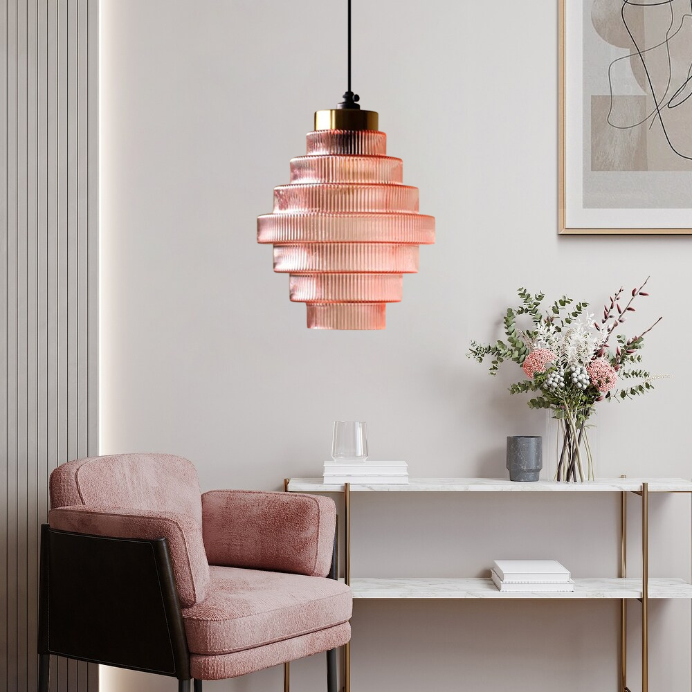 Medieval Antique Glass Pendant Light Entrance Corridor Decorative Lamp