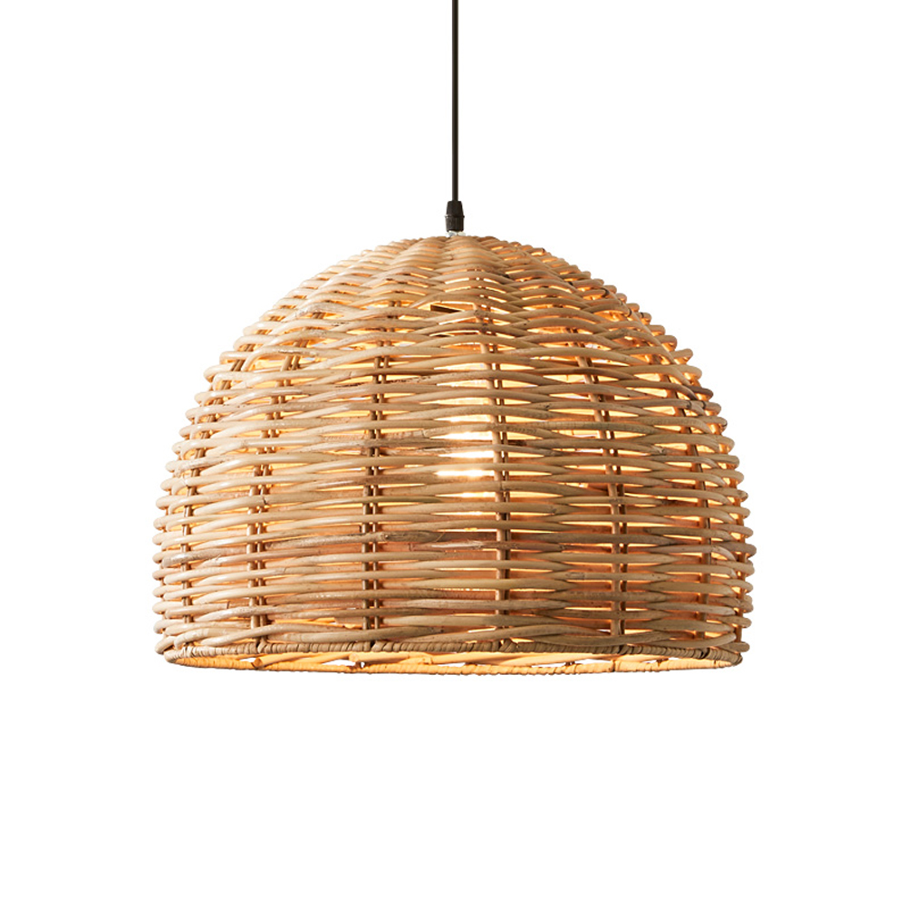 Vintage Rattan Chandelier Wabi Sabi Table Lamp Home Living Room Pendant Light