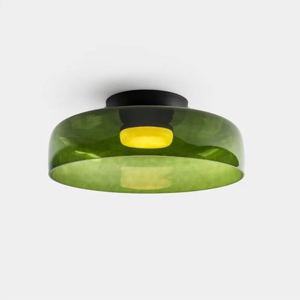 Nordic Designer Corridor Ceiling Light Retro Bedroom Glass Hanging Lamp
