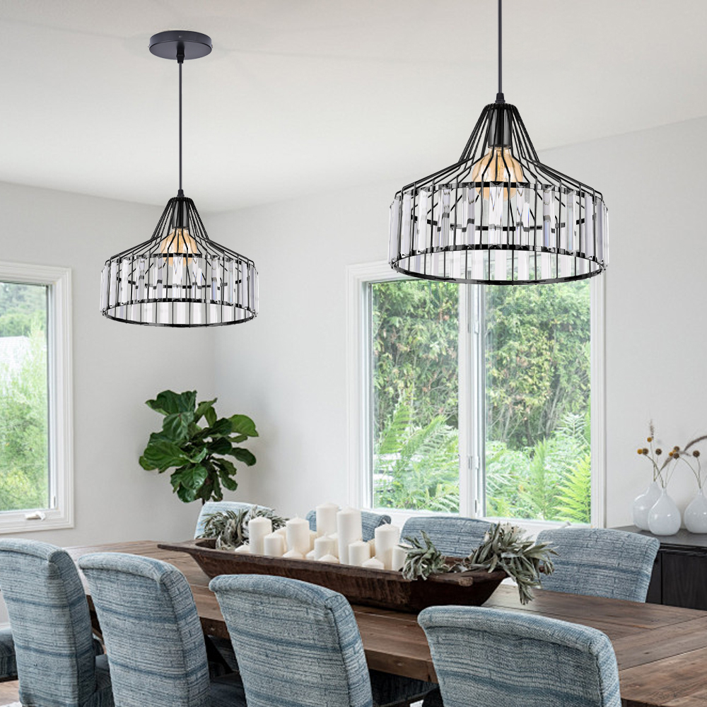 Elegant Black modern Glass Chandelier for Kitchen