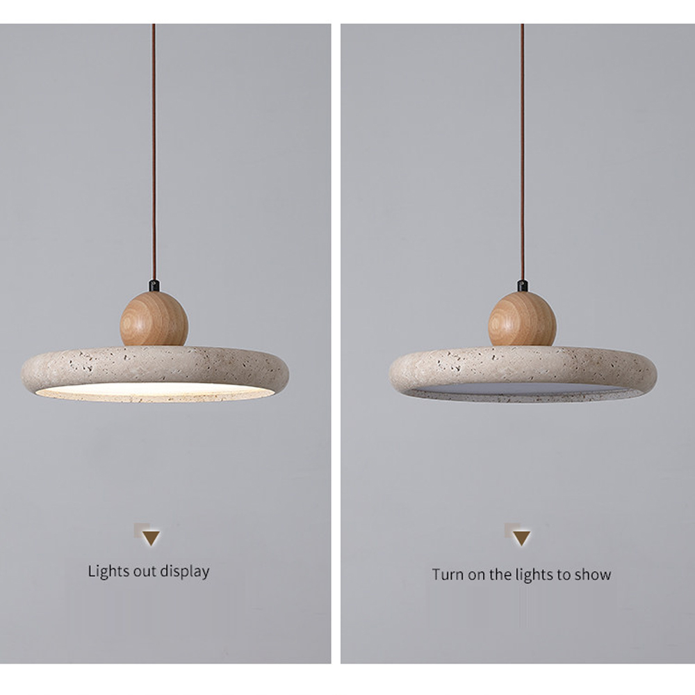 Travertine Dining Room Pendant Light Wabi-Sabi Aesthetic Bedroom Bedside Mini Lamp