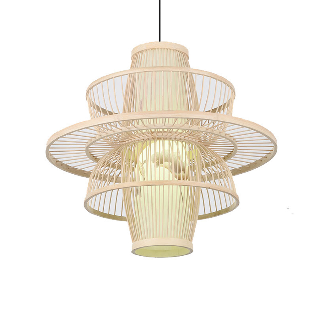 Japanese style simple lantern bamboo Pendant Light