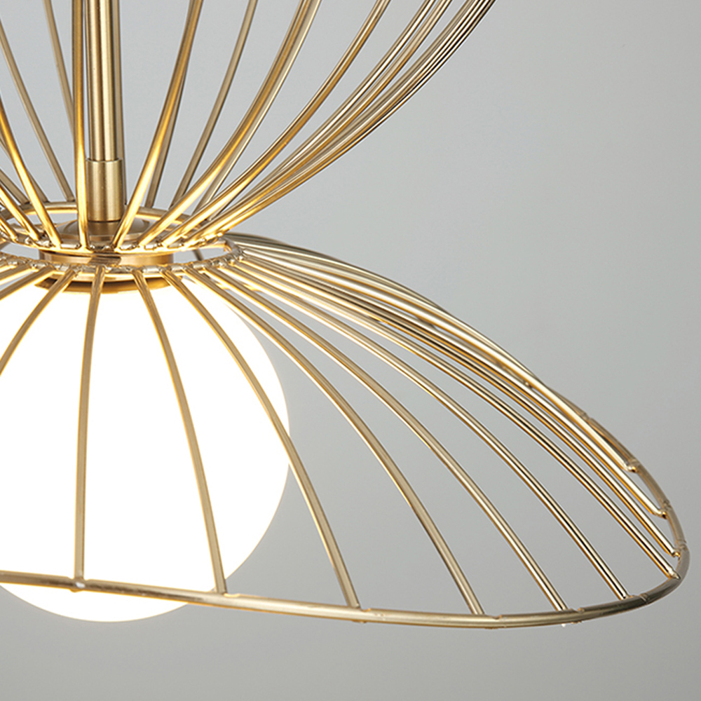 Nordic Iron Artwork Bedroom Pendant Lamp INS Fashion Chandelier