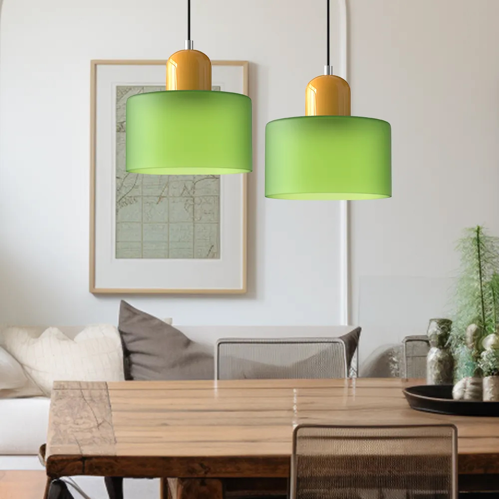 Bauhaus Small Glass Pendant Light For Dining Room and Bedroom