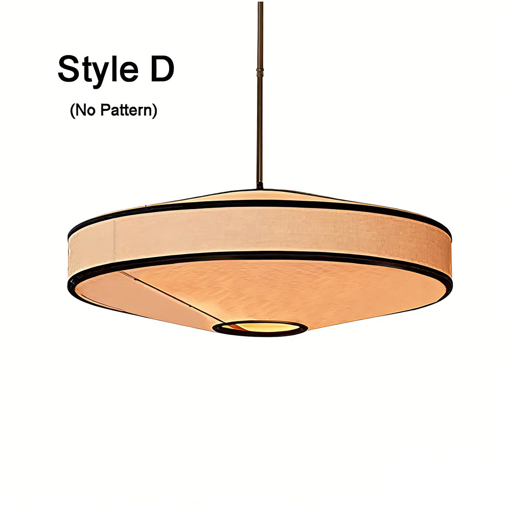 Artisan Hand-Painted Fabric Pendant Light Cluster Modern Decorative Hanging Lamp for Dining & Living Rooms