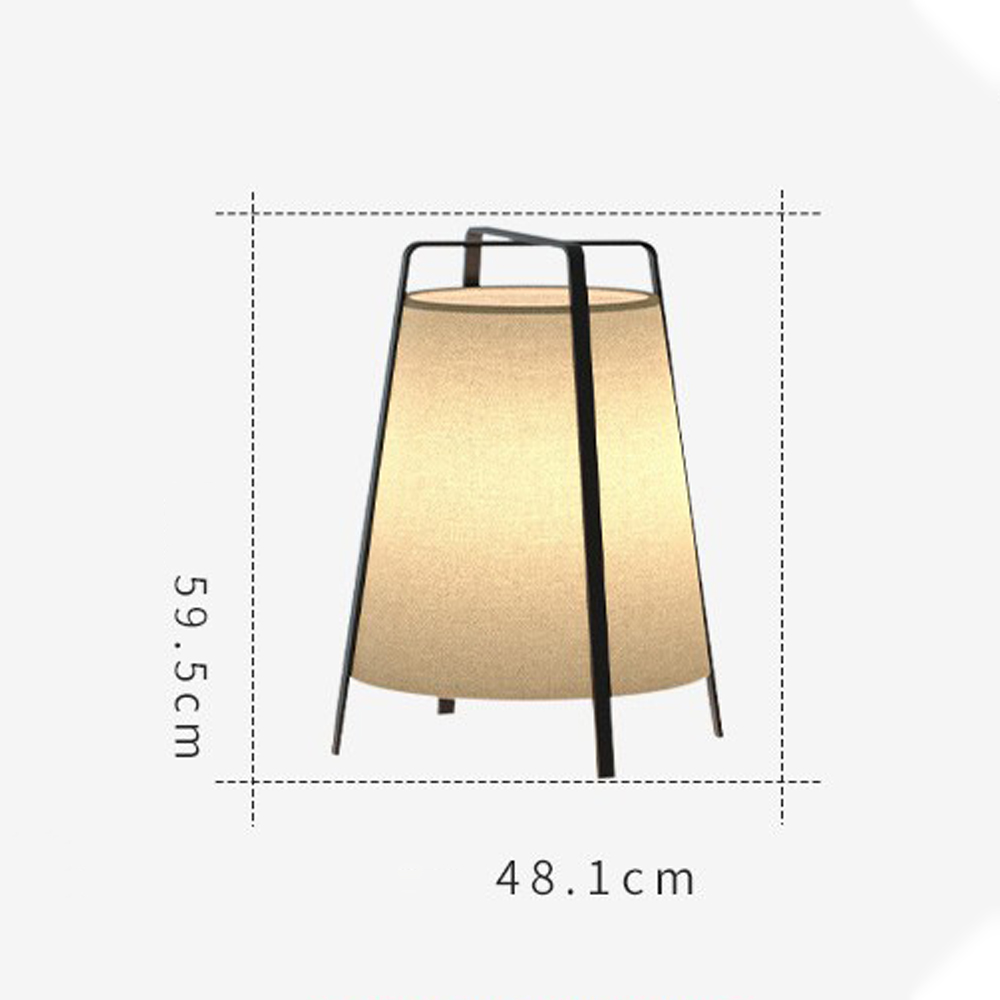 Japanese Wabi-sabi Fabric Floor Lamp Living Room Bedroom Nightstand Lamp