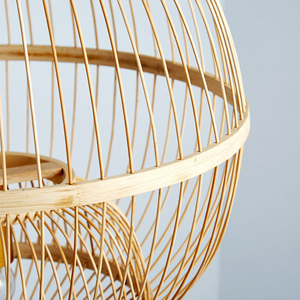 Lantern Pendant Lampshade Japanese Bamboo Hanging Light Fixture