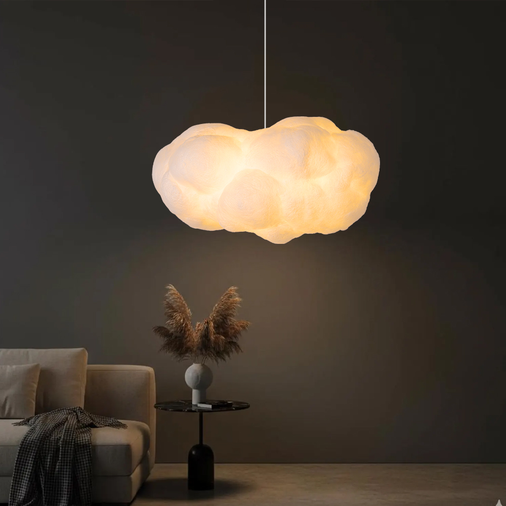 Modern White Cloud Chandelier Hanging Lamp Restaurant Home Decor Lighting