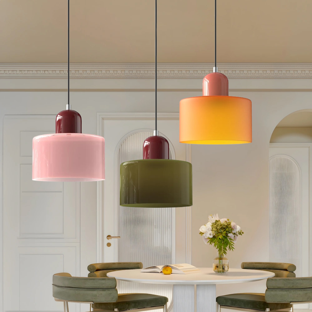 Bauhaus Small Glass Pendant Light For Dining Room and Bedroom
