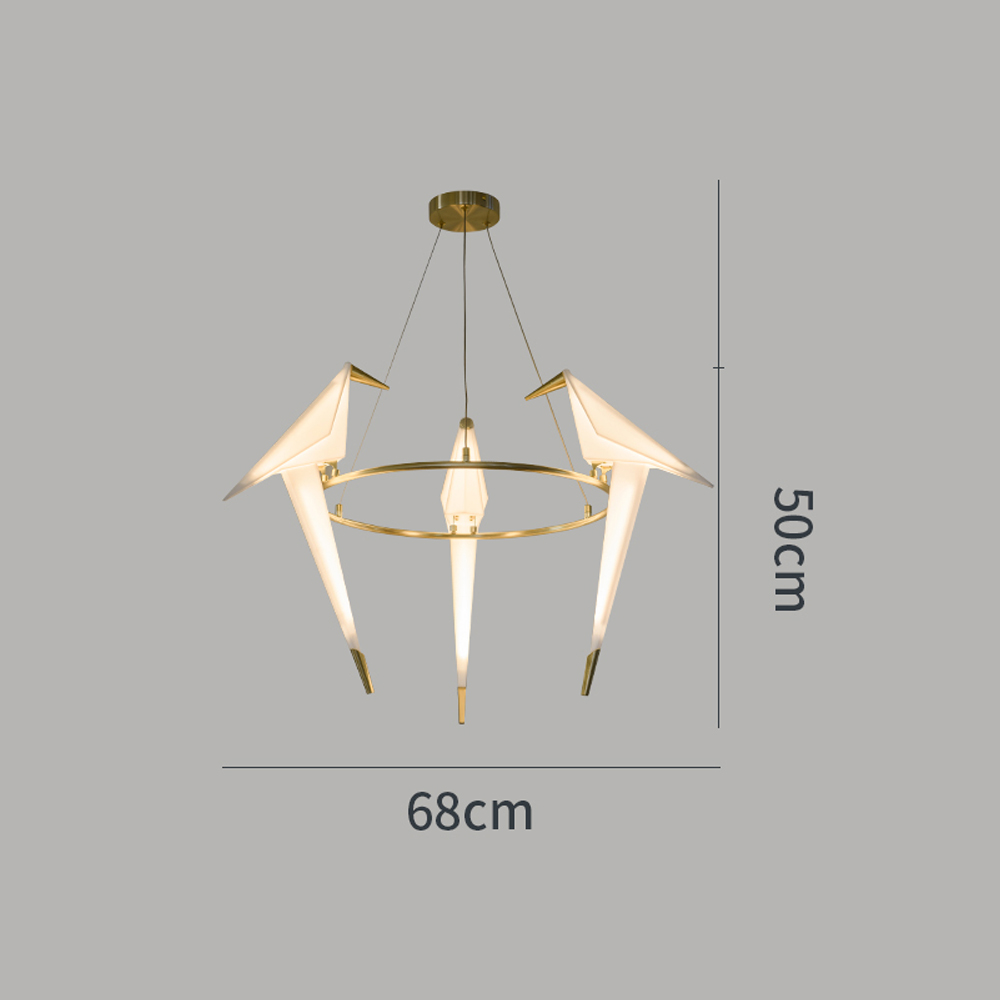 Dutch Minimalist Paper Cranes Ceiling Light Origami Bird Pendant Lamps