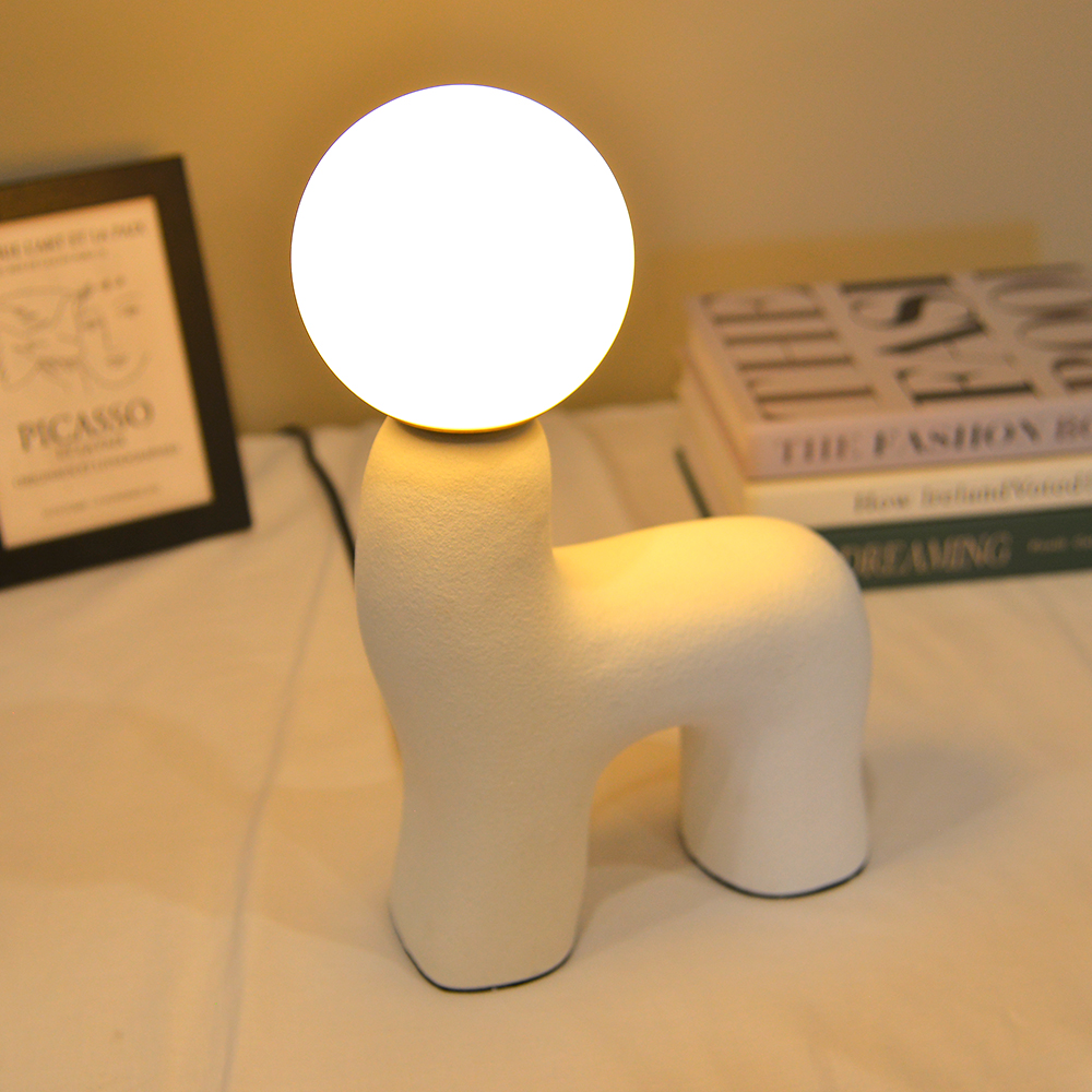 Pony Shape Resin Table Lamp Bedroom Bedside Night Light