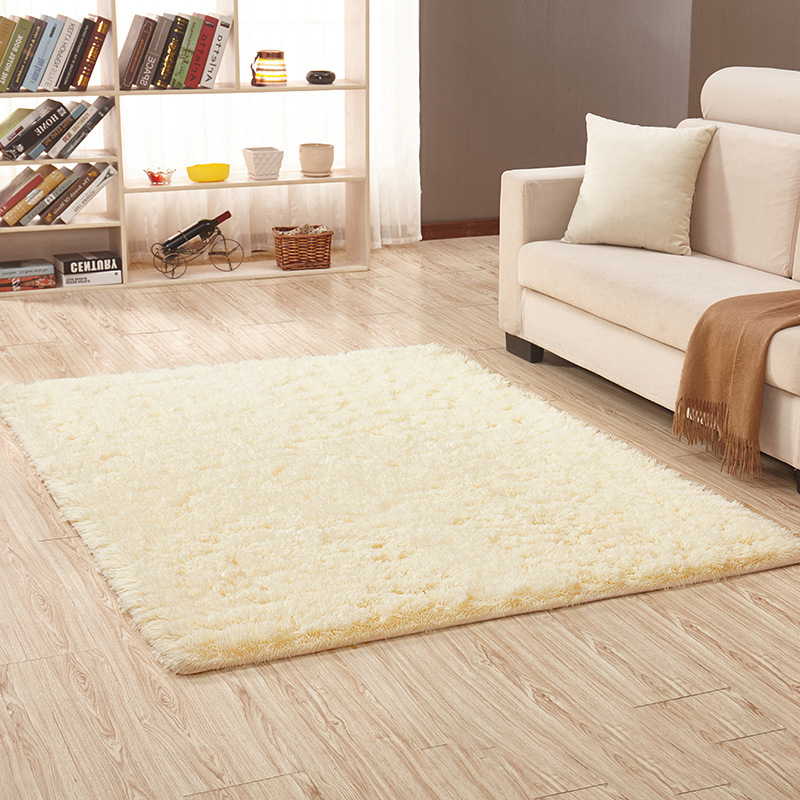 Plush soft rugs for living room bedroom bedside thickened washed floor mat