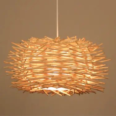 Rattan Bird's Nest Pendant Light Hand-Woven Twig Chandelier for Nature-Inspired Living