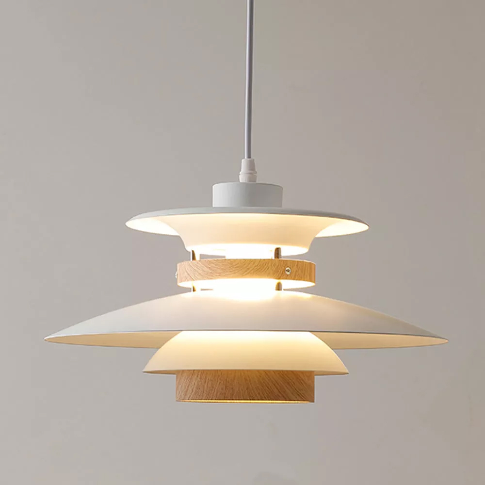 Mid Century Modern PH5 Pendant Lamp Bauhaus Wooden Light Fixture