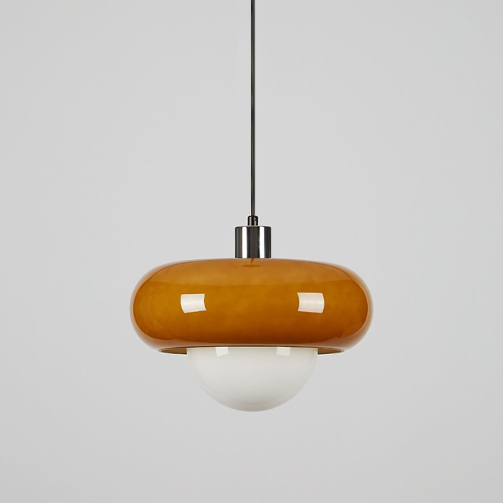 Medieval Vintage Colored Glass Pendant Light Fixture Bauhaus Mini Hanging Chandelier