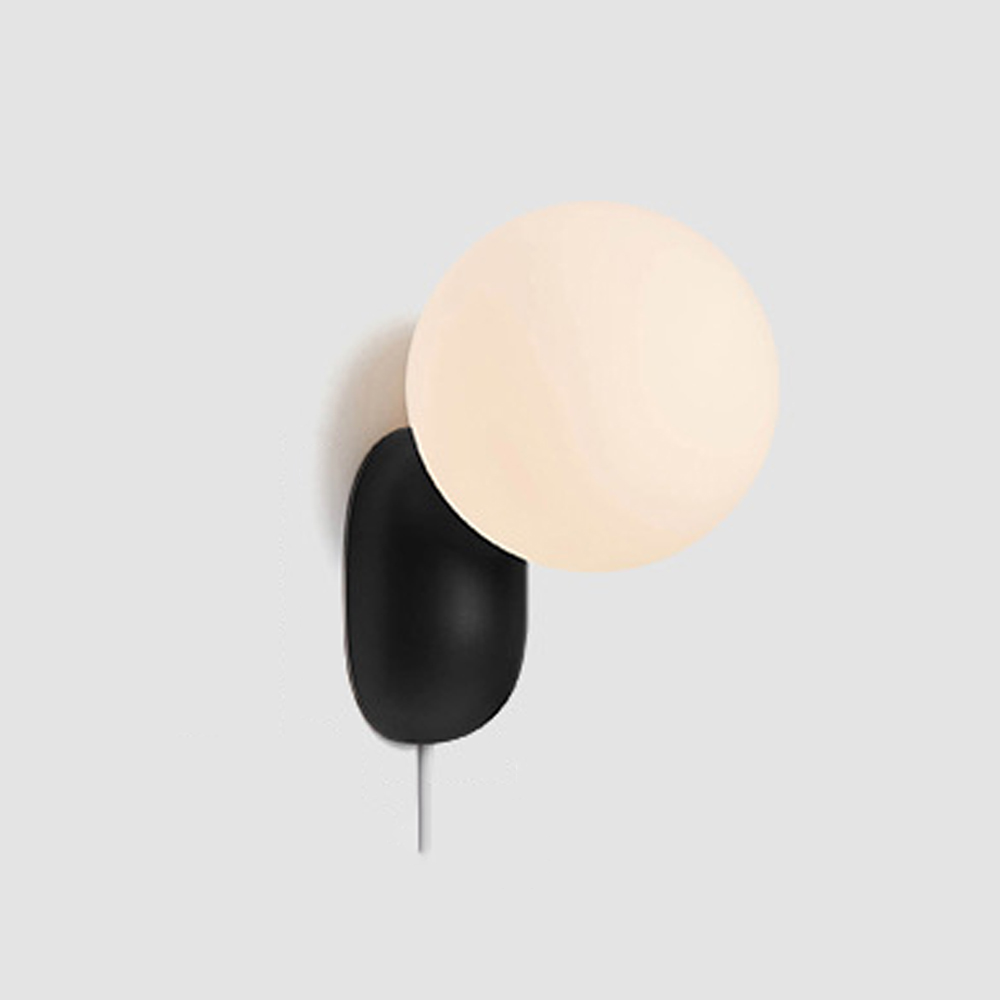 Plug In Glass Wall Lamps Minimalist Bedroom Bedside Wall Sconces