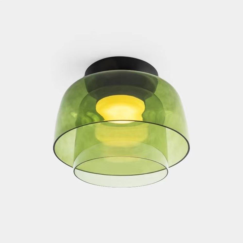 Nordic Designer Corridor Ceiling Light Retro Bedroom Glass Hanging Lamp