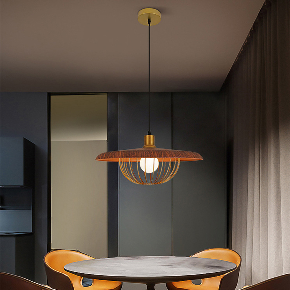 Dining Room Modern 1 Head Chandelier Nordic Wood Pendant Light